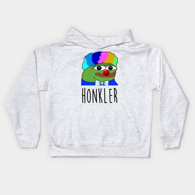 HONKLER - Supreme deity of Clown World - (Inverted Hair) Kids Hoodie by DrFrazani